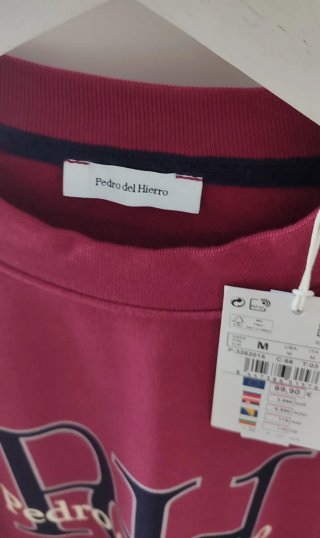Sudadera Pedro del Hierro M Burdeos nueva