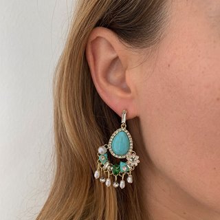 Pendientes Bohemios Turquesa