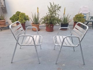 4 Sillas de Aluminio