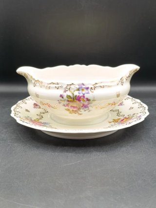 Lote bandejas y salsera porcelana Limoges