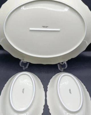 Lote bandejas y salsera porcelana Limoges