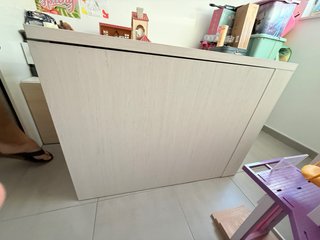 Escritorio zapatero plegable blanco