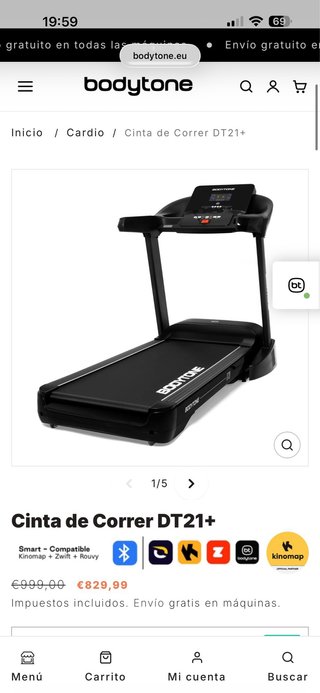 Cinta de correr Bodytone D21