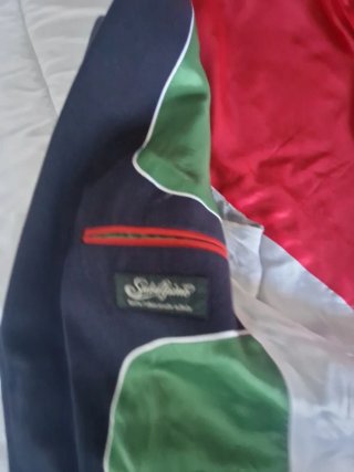 Americana El Ganso Talla M Azul y detalles Rojos