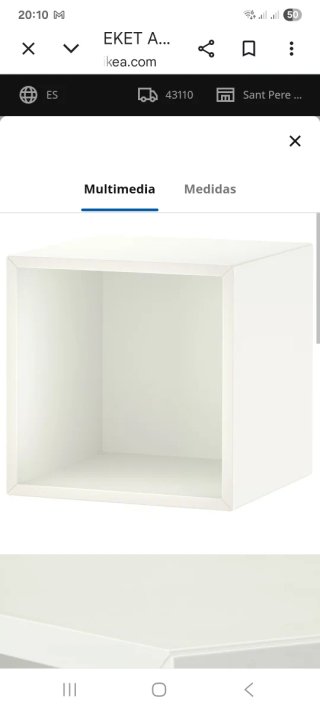 Estante cubo cuadrado EKET IKEA blanco