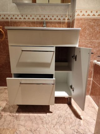 Mueble blanco de baño 70 cm