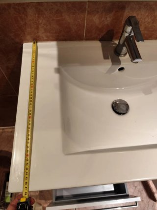 Mueble blanco de baño 70 cm