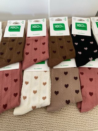 12 Calcetines Corazón Mujer Talla 35-40
