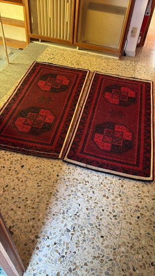 2 Alfombras de lana y tela