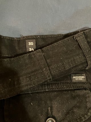 Pantalones Cargo Jack & Jones Negros Talla 30-34