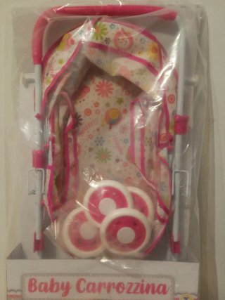 Carrito para muñecas Baby Teo Rosa