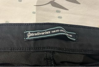 Pantalón Stradivarius Negro Loneta