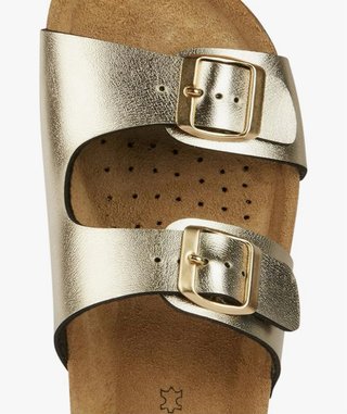 Chanclas Geox doradas talla 37