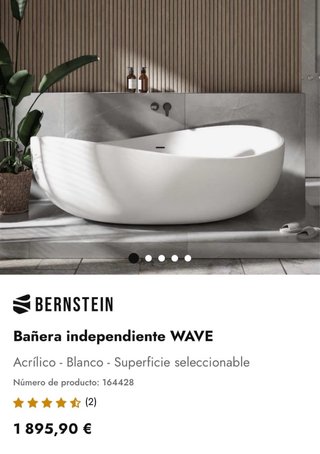 Bañera exenta 180 cm 2 plazas MITAD DE PRECIO!!