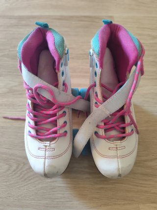 Patines niña Decathlon blancos y rosas