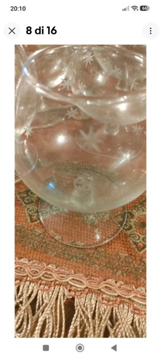 Bicchieri d'epoca in vetro finissimo