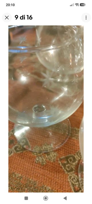 Bicchieri d'epoca in vetro finissimo