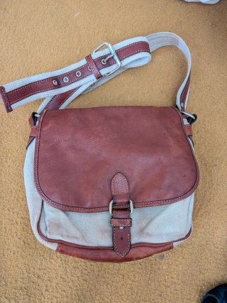 Bolso Massimo Dutti Piel y Lona