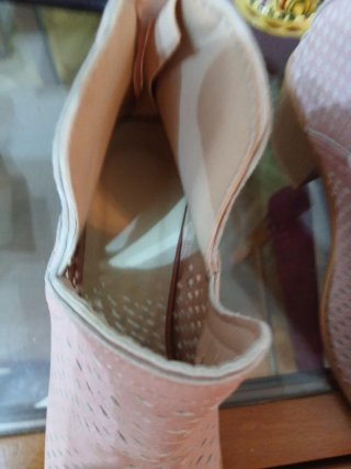 Zapatos verano peep toe rosa