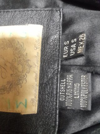 Chaqueta de cuero negra talla S