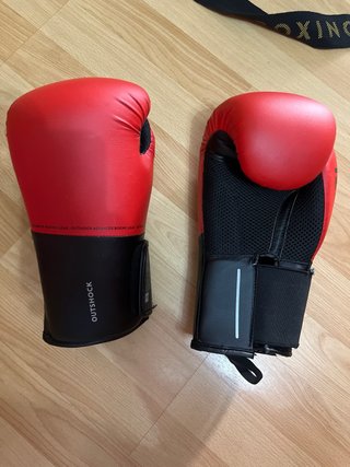Guantes 12 oz y vendas boxeo 4,5m largo ADVANCED