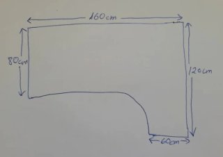 Mesa de oficina con ala