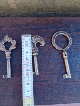 3 Chiavi Antiche in Ottone