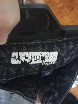 Vaqueros corte mom Kiabi Talla 44 Negros