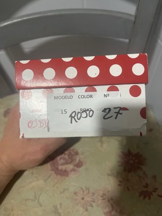 Tacones rojos niña feria, talla 27
