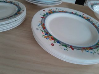 Vajilla Vintage Arcopal Flores