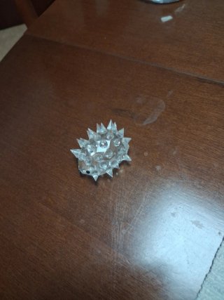 Figura erizo cristal transparente