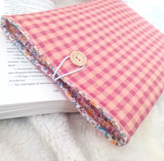 Funda Literaria Vichy salmón