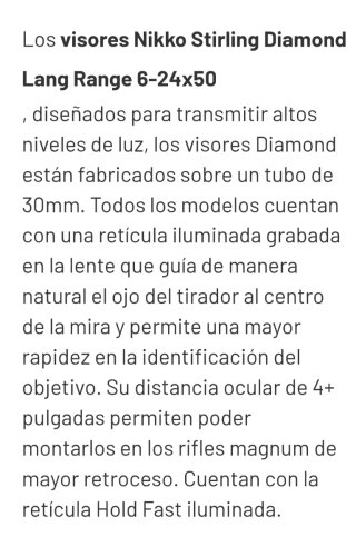 Nikko Stirling diamon 6-24x50 Long Range