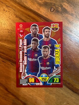 Cromo Fútbol FC Barcelona 2017-18. Fuerza 4