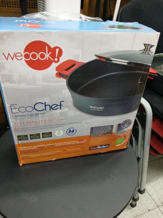 Olla WeCook EcoChef 36cm Tapa Cristal
