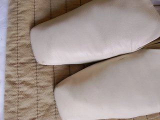 Zapatos planos piel Zara blancos