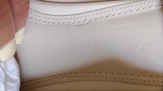 Zapatos planos piel Zara blancos