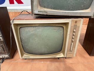 Lote de 40 televisiones antiguas en blanco y negro