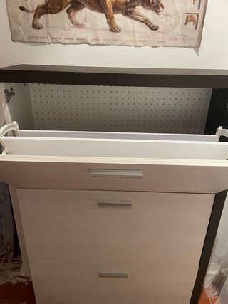 Mueble Zapatero Blanco y Negro