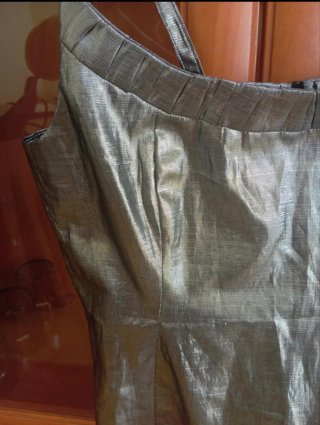 Top Corset Plateado Metalizado