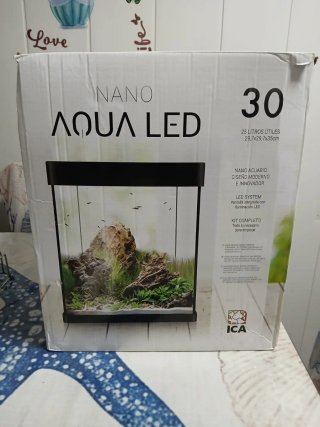 Pecera Nano Aqua LED Crystal