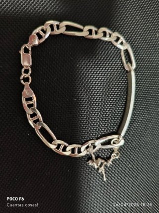 Pulsera Esclava Plata con Colgante Brujita