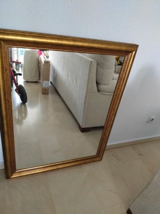 Espejo Marco Dorado