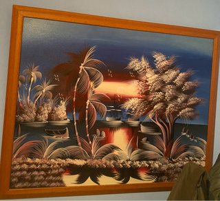 Pintura Paisaje Tropical Caribeño