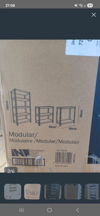 Estantería metálica 4 baldas