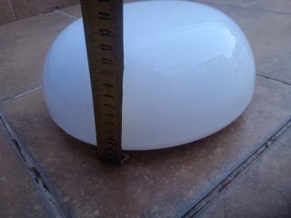 Plafón de cristal blanco