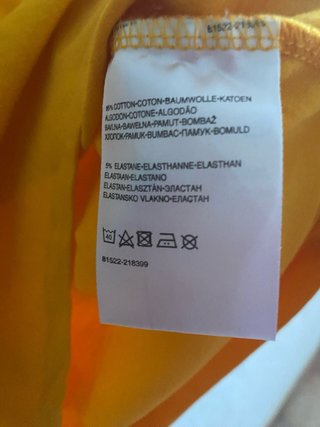 Camiseta amarilla manga corta mostaza