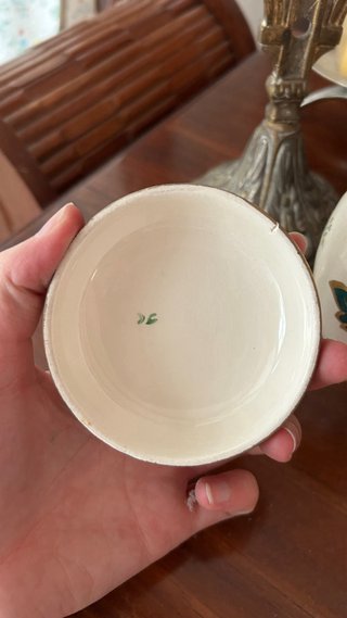 Juego Cerámica Inglesa Floral Verde