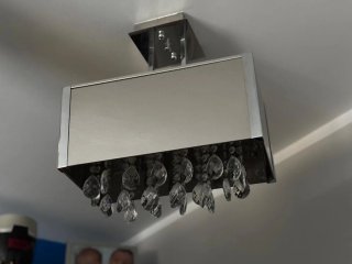 Lámpara de techo moderna con cristales