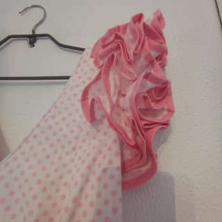 Vestido de gitana rosa con lunares